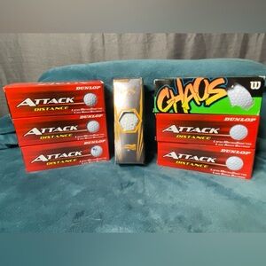18 Mixed Brand Golf Ball Bundle NIB Dunlop Attack/Wilson Chaos/Callaway Warbird